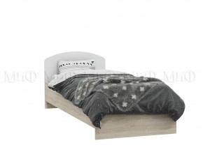 МАРТИНА Кровать 800 с настилом ЛДСП (Белый глянец/дуб сонома) в Тавде - tavda.mebel-74.com | фото