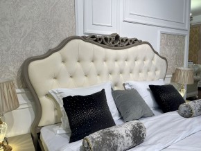 Кровать Мокко 1800 с мягким изголовьем + основание (серый камень) в Тавде - tavda.mebel-74.com | фото