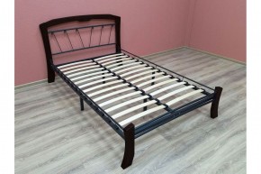 Кровать "Муза 4 Лайт" КМД9 Черная (1400*2000) (ножки-шоколад) с коваными изделиями в Тавде - tavda.mebel-74.com | фото