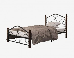 Кровать "Селена 1" Черная (900*2000) (ножки-шоколад) с коваными элементами в Тавде - tavda.mebel-74.com | фото
