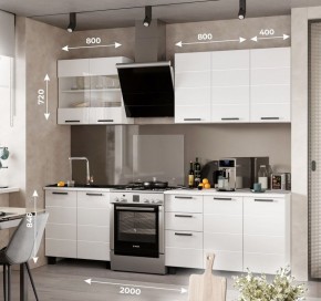 Кухонный гарнитур "Дина" 2.0 м (белый/белый глянец) в Тавде - tavda.mebel-74.com | фото