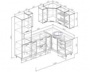 Кухонный гарнитур угловой Бланка 2400х1600 (Стол. 38мм) в Тавде - tavda.mebel-74.com | фото