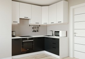 Кухонный гарнитур угловой Графика 2200х1600 (Стол. 38мм) в Тавде - tavda.mebel-74.com | фото