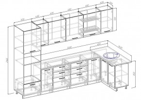 Кухонный гарнитур угловой Графика 3200х1400 (Стол. 26мм) в Тавде - tavda.mebel-74.com | фото