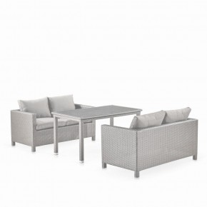 Обеденный комплект плетеной мебели с диванами T256C/S59C-W85 Latte в Тавде - tavda.mebel-74.com | фото