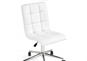 Офисное кресло Квадро экокожа белая / хром в Тавде - tavda.mebel-74.com | фото