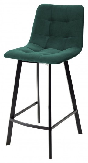 Полубарный стул CHILLI-QB SQUARE зеленый #19, велюр / черный каркас (H=66cm) М-City в Тавде - tavda.mebel-74.com | фото