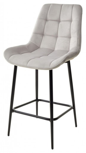 Полубарный стул ХОФМАН, цвет H-09 Светло-серый, велюр / черный каркас H=63cm М-City в Тавде - tavda.mebel-74.com | фото