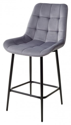 Полубарный стул ХОФМАН, цвет H-14 Серый, велюр / черный каркас H=63cm М-City в Тавде - tavda.mebel-74.com | фото