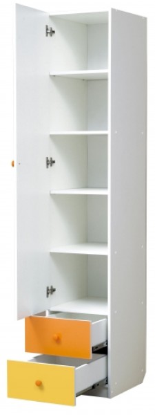 Шкаф 1-но дверный с ящиками и зеркалом Радуга (400) в Тавде - tavda.mebel-74.com | фото