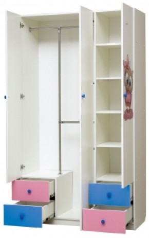 Шкаф 3-х дверный с ящиками и фотопечатью Совята 3.1 (1200) в Тавде - tavda.mebel-74.com | фото