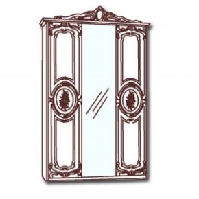 Шкаф 3-х дверный с зеркалами (01.143) Роза (беж) в Тавде - tavda.mebel-74.com | фото
