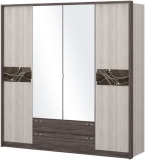 Шкаф 4-х дверный с зеркалом Шк69.2 МС Николь в Тавде - tavda.mebel-74.com | фото