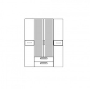 Шкаф 4-х дверный с ящиками М-1 Серия Вега (с зеркалом) в Тавде - tavda.mebel-74.com | фото