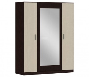 Шкаф 4х дверный с зеркалами Уют СБ-2750/1.Н (Венге/Паллада) в Тавде - tavda.mebel-74.com | фото