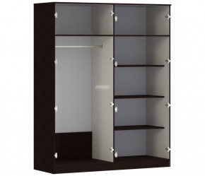 Шкаф 4х дверный с зеркалами Уют СБ-2750/1.Н (Венге/Паллада) в Тавде - tavda.mebel-74.com | фото