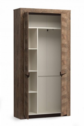 Шкаф для одежды 33.18 "Лючия" (бетон пайн белый / венге / белый) в Тавде - tavda.mebel-74.com | фото