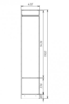 Шкаф для Одежды ЭШ1-РП-19-4 (ручка профильная) серия "Экон" в Тавде - tavda.mebel-74.com | фото