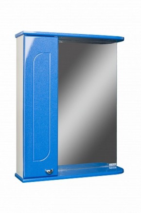 Шкаф-зеркало Радуга Синий металлик 55 левый АЙСБЕРГ (DA1129HZR) в Тавде - tavda.mebel-74.com | фото