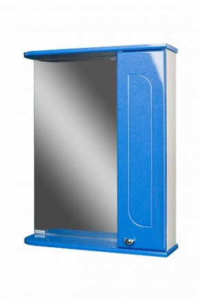 Шкаф-зеркало Радуга Синий металлик 55 правый АЙСБЕРГ (DA1129HZR) в Тавде - tavda.mebel-74.com | фото