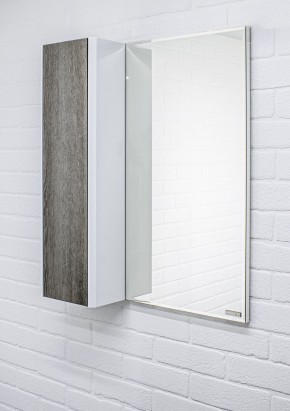 Шкаф-зеркало Uno 60 Дуб серый левый/правый Домино (DU1503HZ) в Тавде - tavda.mebel-74.com | фото