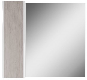 Шкаф-зеркало Uno 80 Дуб серый левый/правый Домино (DU1504HZ) в Тавде - tavda.mebel-74.com | фото