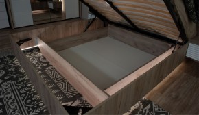 Спальня Джулия Кровать 160 МИ с подъемным механизмом Дуб крафт серый в Тавде - tavda.mebel-74.com | фото