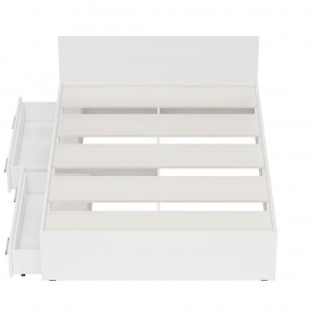 Стандарт Кровать с ящиками 1400, цвет белый, ШхГхВ 143,5х203,5х70 см., сп.м. 1400х2000 мм., без матраса, основание есть в Тавде - tavda.mebel-74.com | фото