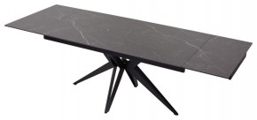 Стол FORIO 160 MATT BLACK MARBLE SOLID CERAMIC / BLACK, ®DISAUR в Тавде - tavda.mebel-74.com | фото