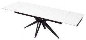 Стол FORIO 160 MATT WHITE MARBLE SOLID CERAMIC / BLACK, ®DISAUR в Тавде - tavda.mebel-74.com | фото