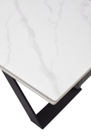 Стол LIVORNO 180 MATT WHITE MARBLE SOLID CERAMIC / BLACK, ®DISAUR в Тавде - tavda.mebel-74.com | фото