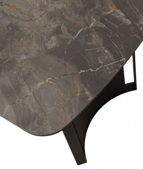 Стол RASMUS 160 KL-80 Серый мрамор, итальянская керамика / черный каркас, ®DISAUR в Тавде - tavda.mebel-74.com | фото
