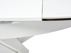 Стол TRENTO 120 HIGH GLOSS STATUARIO Белый мрамор глянцевый, керамика/ белый каркас, ®DISAUR в Тавде - tavda.mebel-74.com | фото