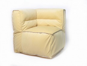 Угловое модульное бескаркасное кресло Комфорт (Желтый велюр) в Тавде - tavda.mebel-74.com | фото