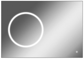 Зеркало Eclipse 100 black с подсветкой Sansa (SE1032Z) в Тавде - tavda.mebel-74.com | фото